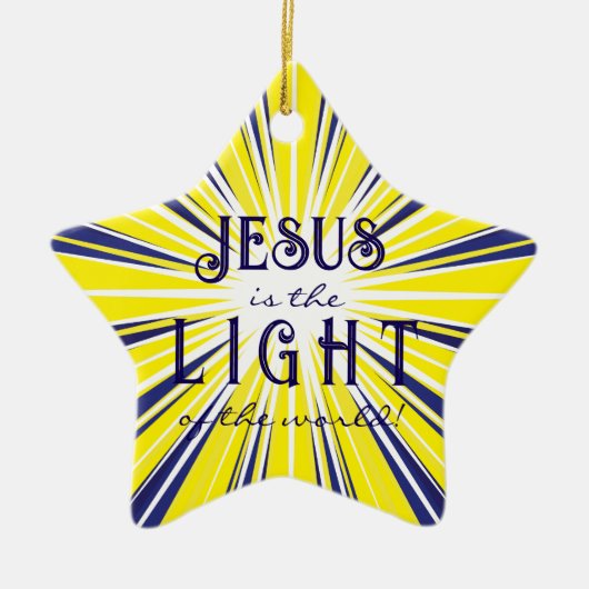 Jesus is the Light Keramik Ornament (Vorne)