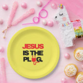 Jesus is the Plug Plate Pappteller (Party)