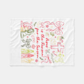 Jesus Is The Reason Christian Cross Coquette Bow C Fleecedecke (Vorderseite (Horizontal))