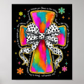 Jesus Is The Reason Christian Cross Coquette Bow C Poster (Vorne)