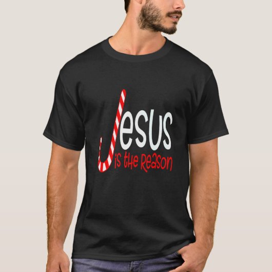 Jesus Is The Reason Christian Religious Christmas T-Shirt (Vorderseite)