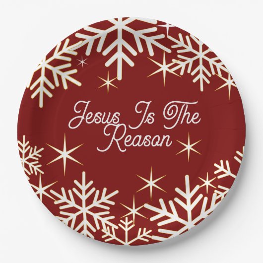 Jesus Is The Reason Christmas Holiday Paper Plates Pappteller (Vorderseite)