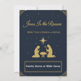 “Jesus Is the Reason” Elegant Christian Card Feiertagskarte