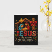 Jesus Is The Reason For Season Yarn Crochet Art De Karte (Gelbe Blume)