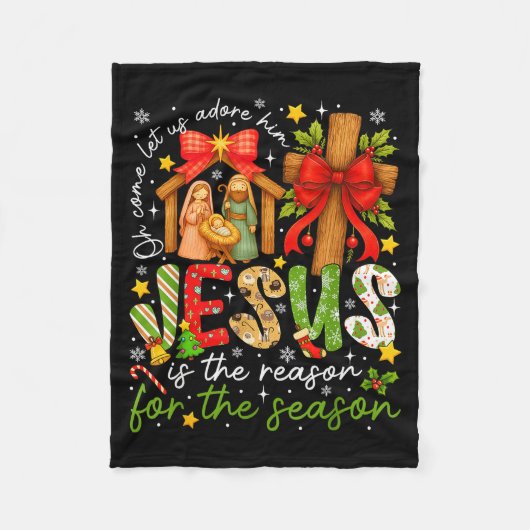 Jesus Is The Reason For The Season Christian Chris Fleecedecke (Vorderseite)