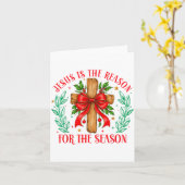 Jesus Is The Reason For The Season Christmas Chris Karte (Gelbe Blume)
