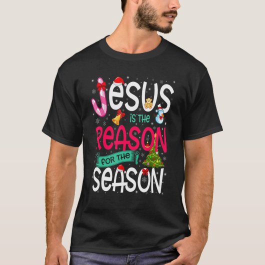 Jesus Is The Reason For The Season  Christmas Paja T-Shirt (Vorderseite)