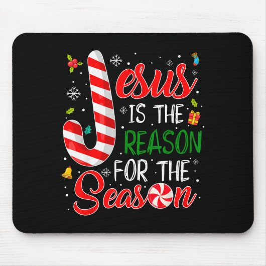 Jesus Is The Reason For The Season Christmas Pajam Mousepad (Vorne)