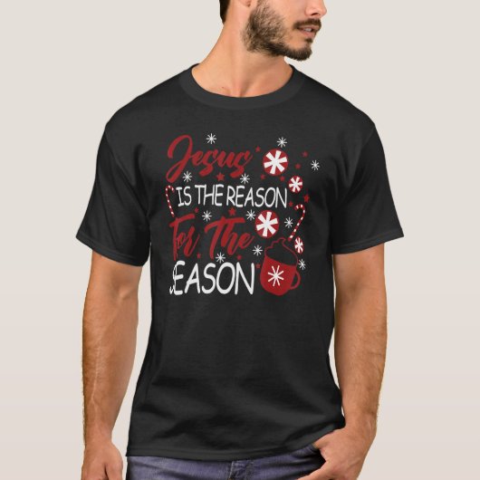 Jesus is the reason for the season Christmas tree T-Shirt (Vorderseite)