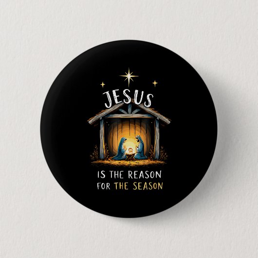 Jesus Is The Reason For The Season Christmas Xmas Button (Vorderseite)