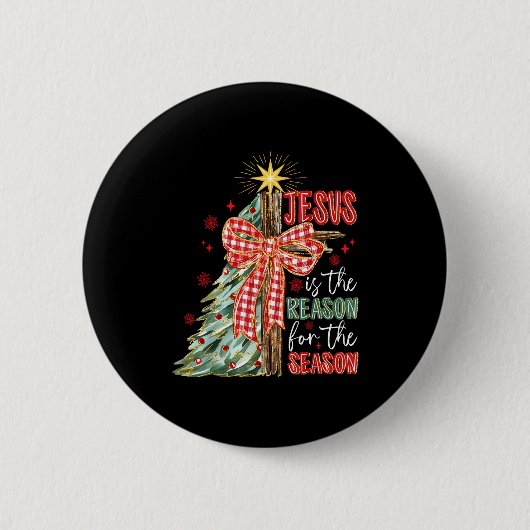Jesus Is The Reason For The Season Christmas Xmas Button (Vorderseite)
