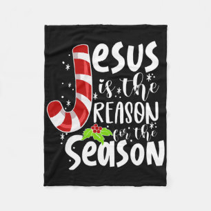 Jesus Is The Reason For The Season Christmas Xmas Fleecedecke