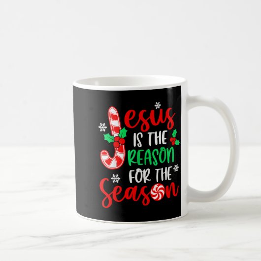 Jesus Is The Reason For The Season Christmas Xmas Kaffeetasse (Rechts)
