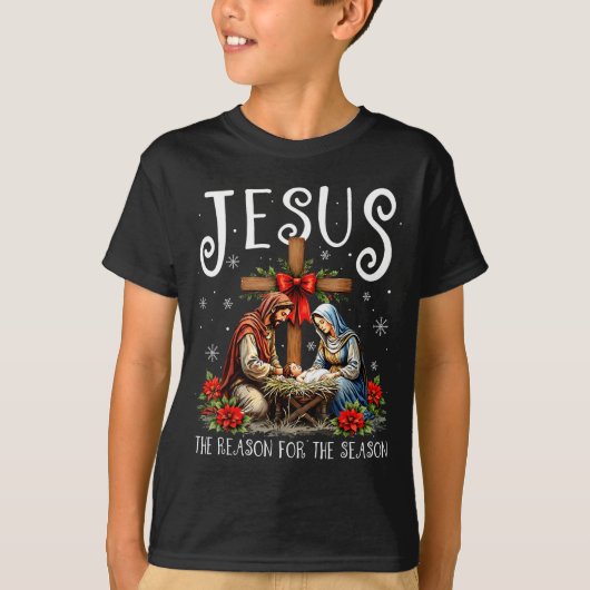 Jesus Is The Reason For The Season Christmas Xmas T-Shirt (Vorderseite)