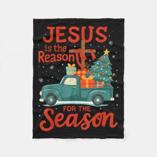 Jesus Is The Reason For The Season Pajamas Kids Ch Fleecedecke (Vorderseite)