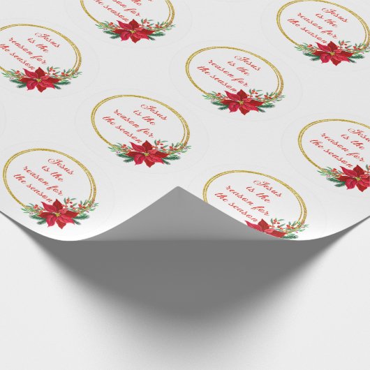 Jesus is the Reason for the Season Quote Geschenkpapier (Ecke)