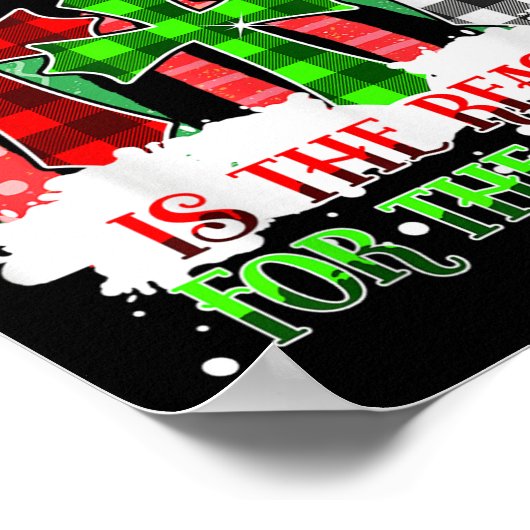 Jesus Is The Reason For The Season Rainbow Christm Poster (Ecke)