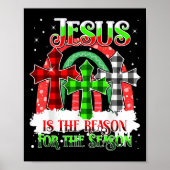 Jesus Is The Reason For The Season Rainbow Christm Poster (Vorne)