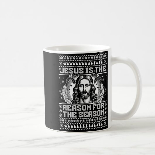 Jesus Is The Reason For The Season - Ugly Christma Kaffeetasse (Rechts)