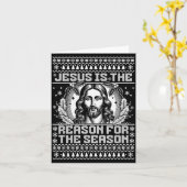 Jesus Is The Reason For The Season - Ugly Christma Karte (Gelbe Blume)