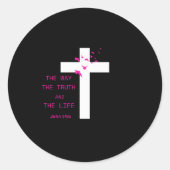 Jesus is the way, the truth, and the life! runder aufkleber (Vorderseite)