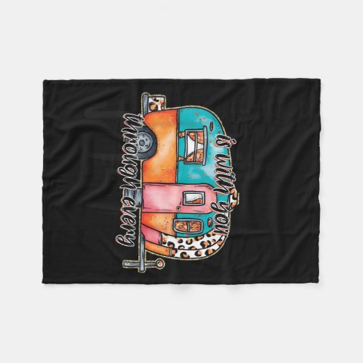 Jesus Is With You Through Every Journey Camper Chr Fleecedecke (Vorderseite (Horizontal))