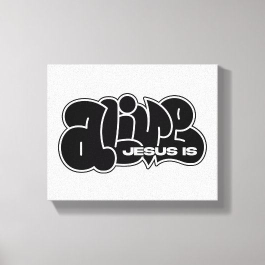 Jesus ist Alive Graffiti Leinwanddruck (Vorderseite)