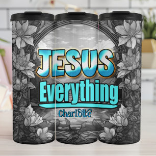 Jesus ist alles der Glaube Thermosbecher