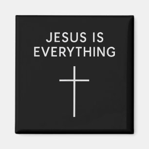 Jesus ist alles Minimal Kreuz Christlicher Glaube Magnet