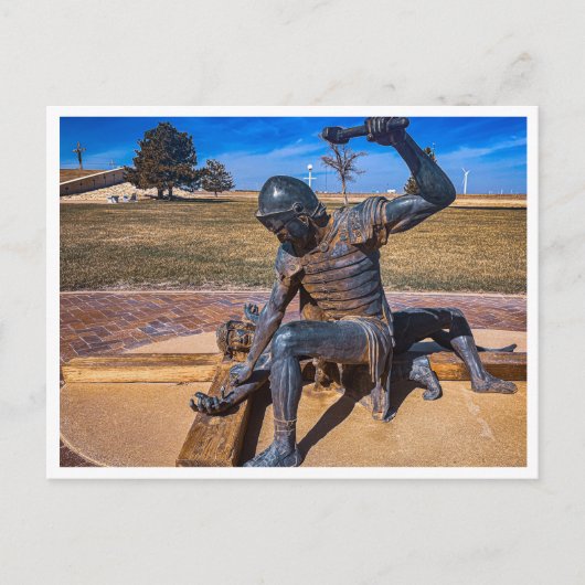 Jesus ist an das Kreuz gebunden Postkarte (Vorderseite)