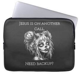 Jesus ist auf einem anderen Telefon – Succubus-Bac Laptopschutzhülle
