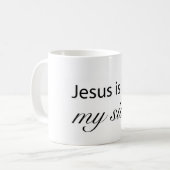 Jesus ist auf meiner Seite Kaffeetasse (Vorderseite Links)