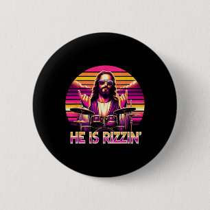 Jesus ist auferstanden Er ist witzig auferstehend Button