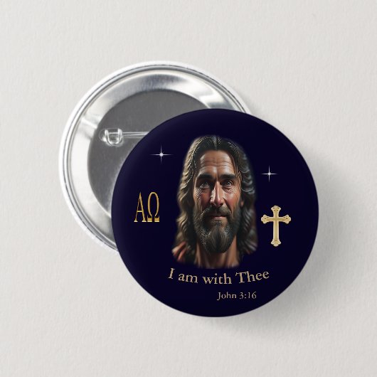 Jesus ist bei dir button (Vorne & Hinten)