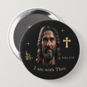 Jesus ist bei dir button (Vorne & Hinten)