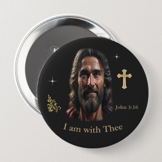 Jesus ist bei dir button (Vorne & Hinten)