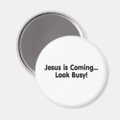 Jesus ist beschäftigt magnet (Vorderseite/Rückseite)