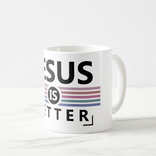 Jesus ist besser kaffeetasse (VorderseiteRechts)