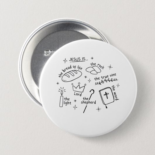 Jesus ist... button (Vorne & Hinten)