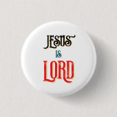 Jesus ist Christlich LORD White Button (Vorderseite)