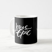 Jesus ist Christliche Schrift Rot Kaffeetasse (Vorderseite Links)