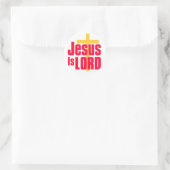 Jesus ist christlicher Entwurf Lords Runder Aufkleber (Tasche)