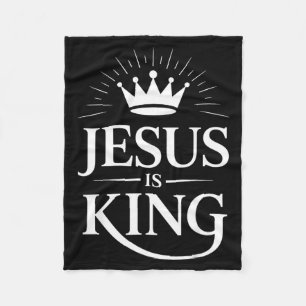 Jesus ist christlicher König Fleecedecke