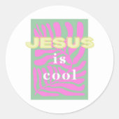 Jesus ist Cool, PopArt Sticker , Christliches Gesc (Vorderseite)