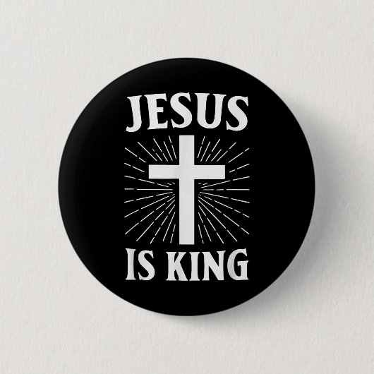 Jesus ist das Christliche Glaubenskreuz Button (Vorderseite)