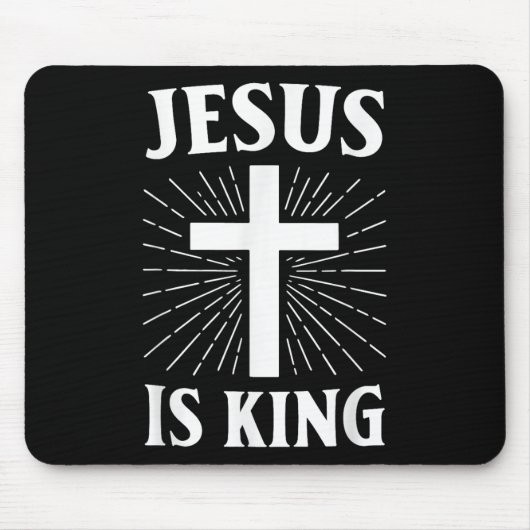 Jesus ist das Christliche Glaubenskreuz Mousepad (Vorne)
