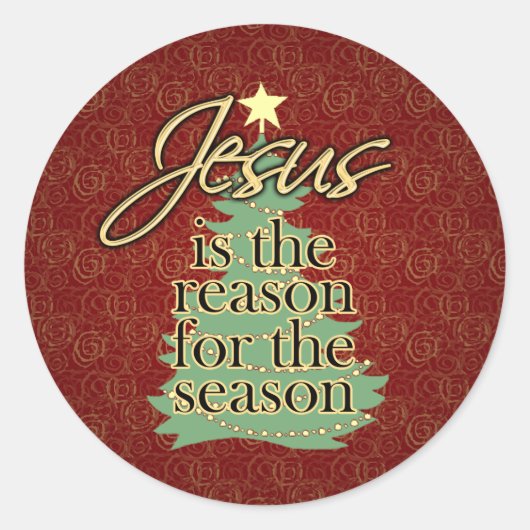Jesus ist das Christliche Weihnachtsfest Runder Aufkleber (Vorderseite)