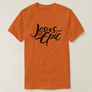 Jesus ist das epische Lettern Kalligrafie Religiös T-Shirt