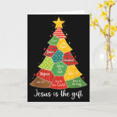 Jesus ist das Geschenk Weihnachtsbaum Patchwork Sc Karte (Gelbe Blume)