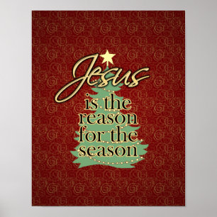 Jesus ist das Grund-christliche Weihnachten Poster